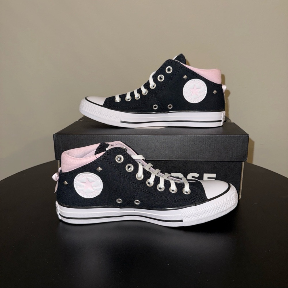 Converse Black and Pink High-Tops
